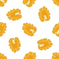 Illustration on theme big pattern identical types walnut vector