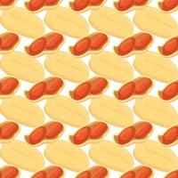 Illustration on theme big pattern identical types peanut vector