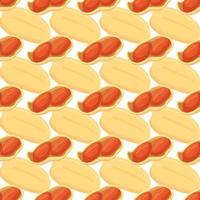 Illustration on theme big pattern identical types peanut vector