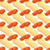 Illustration on theme big pattern identical types peanut vector