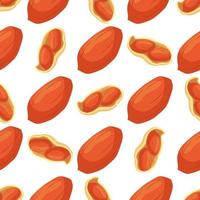 Illustration on theme big pattern identical types peanut vector