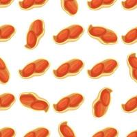 Illustration on theme big pattern identical types peanut vector