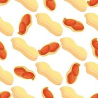 Illustration on theme big pattern identical types peanut vector