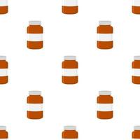 big colored set different types of pills inside close jar vector