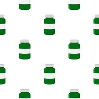 big colored set different types of pills inside close jar vector