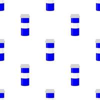 big colored set different types of pills inside close jar vector