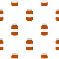 big colored set different types of pills inside close jar vector