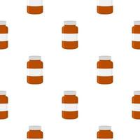 big colored set different types of pills inside close jar vector