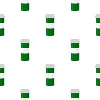 big colored set different types of pills inside close jar vector