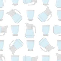 Illustration on theme colored set identical types glass jugs vector