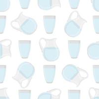 Illustration on theme colored set identical types glass jugs vector