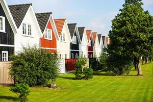 wooden townhouses as holiday homes in denmark photo