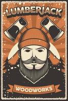 Retro Rustic Lumberjack Poster vector