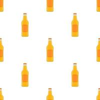 Ilustración sobre el tema botellas de vidrio de cerveza sin costura con tapa para cervecería vector