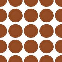 big set identical biscuit, kit colorful pastry cookie vector