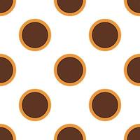 big set identical biscuit, kit colorful pastry cookie vector