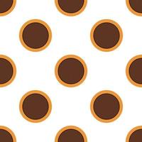 big set identical biscuit, kit colorful pastry cookie vector