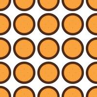 big set identical biscuit, kit colorful pastry cookie vector