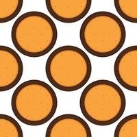 big set identical biscuit, kit colorful pastry cookie vector