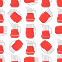 Illustration on theme big colored lemonade in glass jug vector