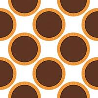 big set identical biscuit, kit colorful pastry cookie vector