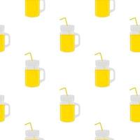 Illustration on theme big colored lemonade in glass cup vector