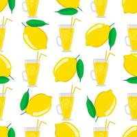 Illustration on theme big colored lemonade in lemon cup vector