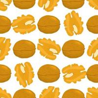 Illustration on theme big pattern identical types walnut vector