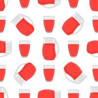 Ilustración sobre el tema de la limonada de color en jarra de vidrio vector