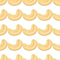 Illustration on theme big pattern identical types cashew vector