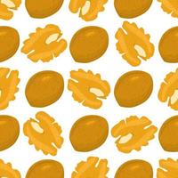 Illustration on theme big pattern identical types walnut vector