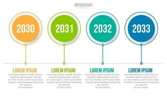 Business Infographics Elements with 4 Data vector