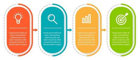 Business Infographics Elements with 4 Data vector