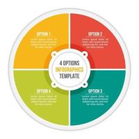 elementos de infografías de negocios con 4 datos. vector