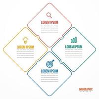 Business Infographics Elements with 4 Data vector