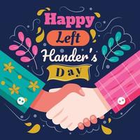 Happy Left Hander's Day Background Template vector