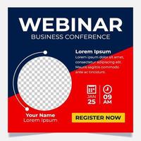 Banner webinar template vector