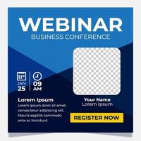 Banner webinar template vector