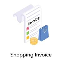 factura de compra y recibo vector