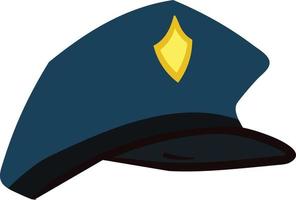 Cute Police Officer kid Face. Cute Adorable Boy Child Police Hat vector