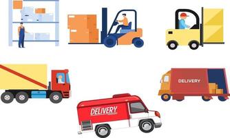 Mover Delivery Character Vector  Vector  Delivery Man Vector Set Pro