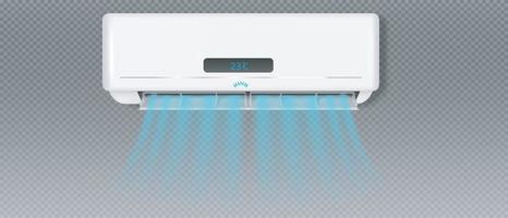 Air conditioner with cold wind effect. Vector EPS 10