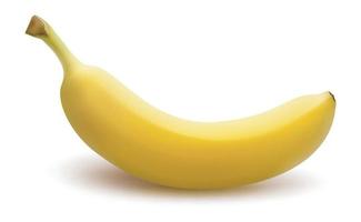 plátano sobre un fondo blanco. vector eps 10