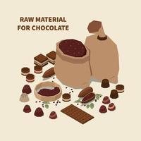 Chocolate Isomeric Background Vector Illustration