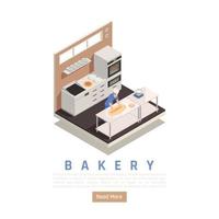 Bakery Confectionery Isometric composition Vector Illustration