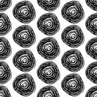 Abstract seamless pattern with hand drawn grunge circle swirl. vector