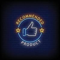 Recommended Product Neon Signboard On Brick Wall