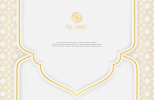 Islamic Elegant White and Golden Luxury Background vector