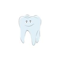 Cute tooth in cartoon style isolated on white background vector