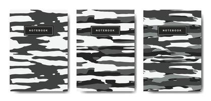 Military and army camouflage abstract cover notebook vector